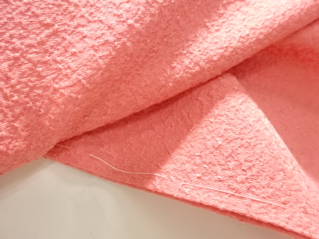  未使用品　織柄一つ紋色無地着物